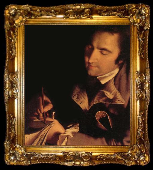 framed  Joseph wright of derby Details of A Philosopher giving a Lecture on the Orrery, ta009-2